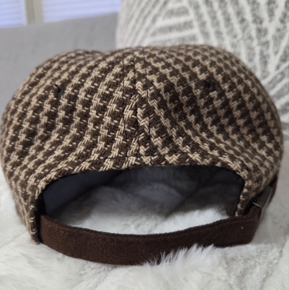 Vtg YounganTweed‎ Houndstooth Wool Baseball Cap - Picture 5 of 12